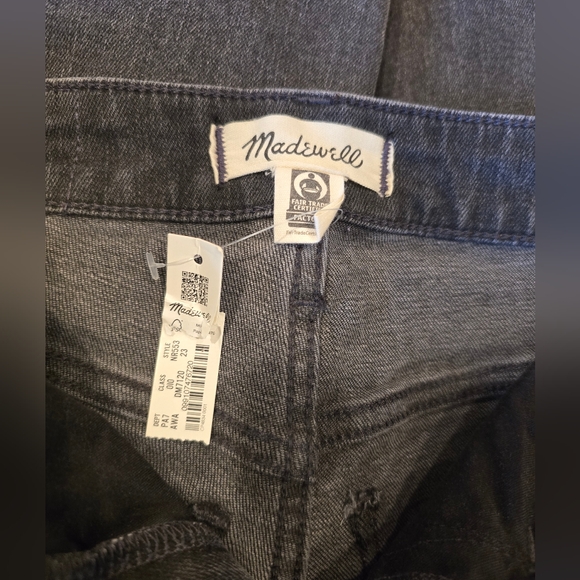 Madewell Curvy Stovepipe Jeans W23 Armand Wash black/gray $138 - Picture 6 of 10